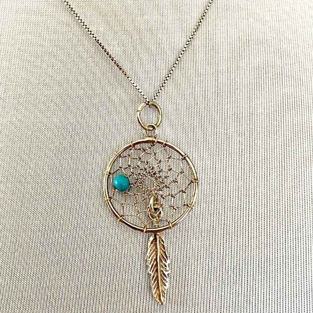 Retro Dream Catcher Sterling Silver Necklace
